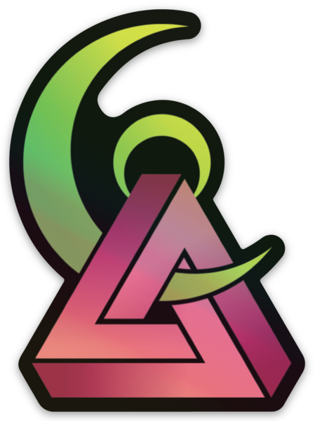 Green and Red Holographic Sticker