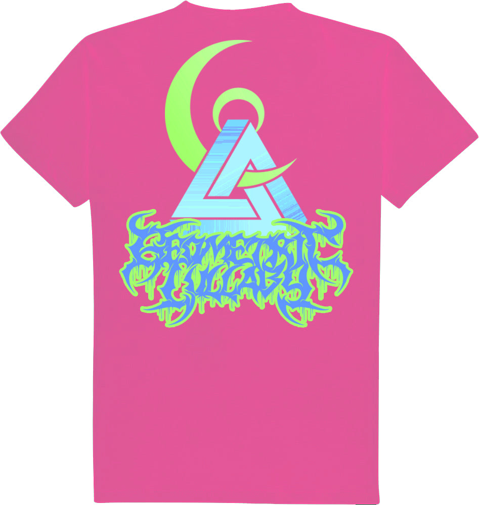 Neon Logo Tee - Hot Pink