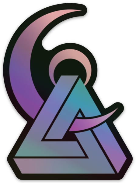 Purple and Blue Holographic Sticker