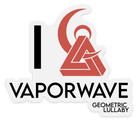 I Love Vaporwave Clear Sticker